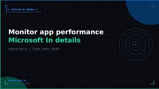 Monitor app performance | TechLab by Neeraj