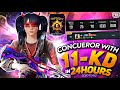 24 hours to meast rank top100  c6s17 duo conqueror gameplay  conqueror with 11kd  pubgmobile