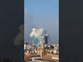 ظهور شيئ غريب قبل الإنفجار شاهد قبل الحذف بيروت لبنان 