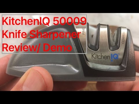 KitchenIQ Edge Grip 50009 2-Stage Knife Sharpener - Black 