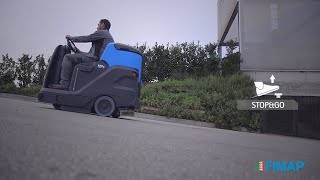 MMg | Compact ride-on scrubber | Stop&Go | Experience Safety