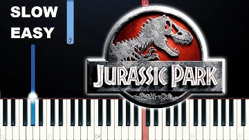 Jurassic Park Main Theme (SLOW EASY PIANO TUTORIAL)