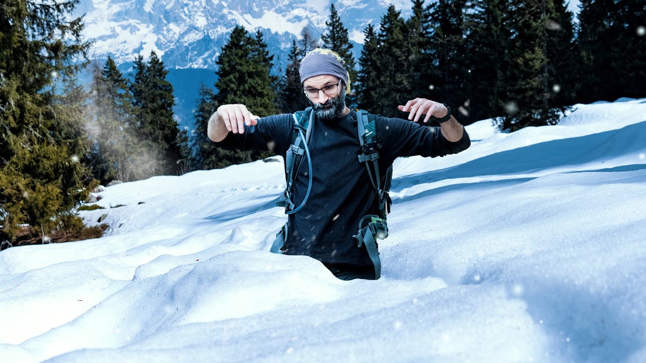 SEPOLTO dalla NEVE nel PARCO dell'ADAMELLO del BRENTA