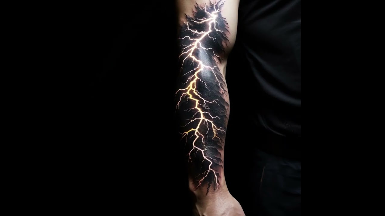 Lightning strike tattoo idea - YouTube