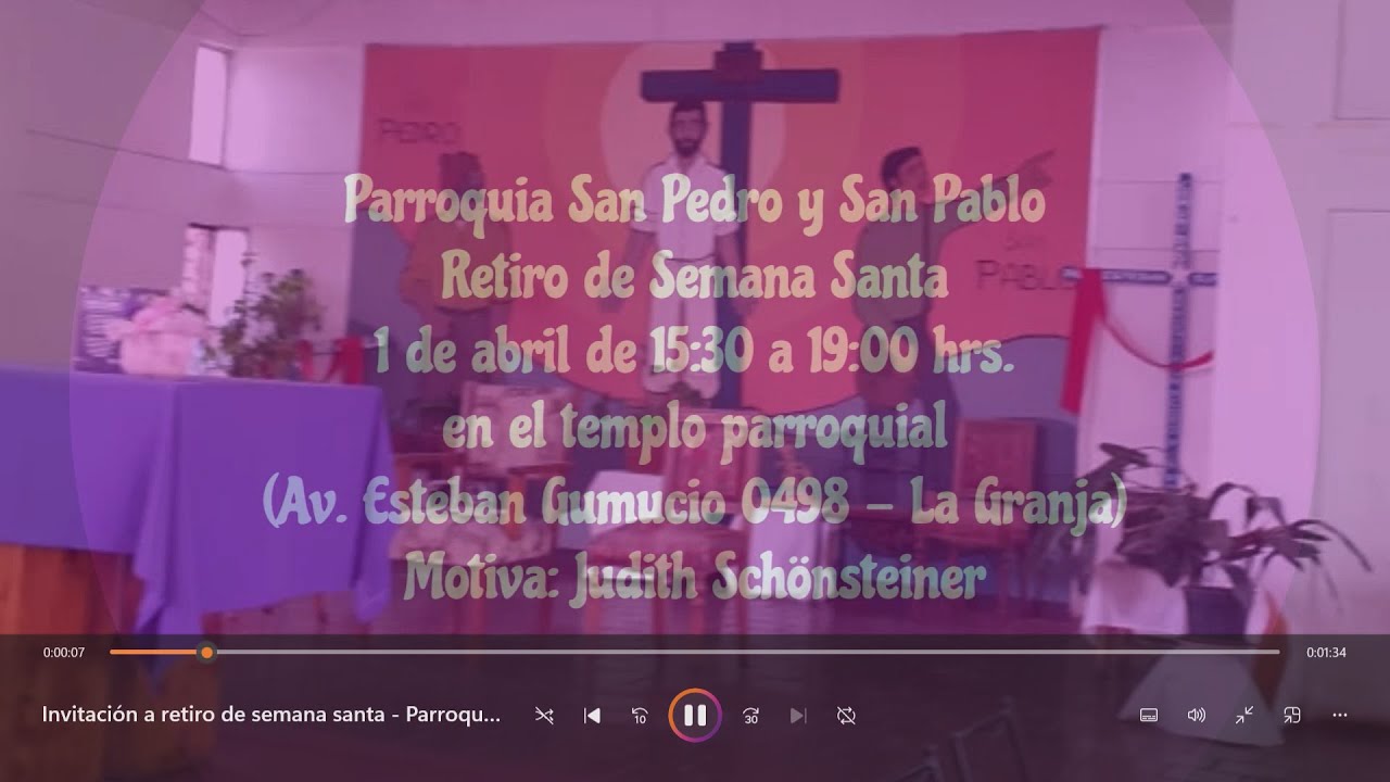 Invitación a retiro de semana santa 2023 Parroquia San Pedro y San ...