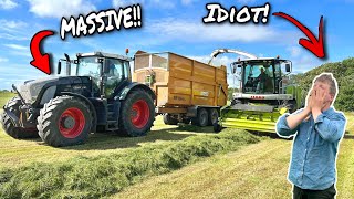 BIGGEST TRACTOR ON THE FARM EVER!!... CRASHED INTO A TREE!