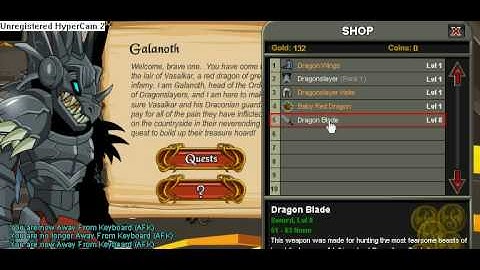 aqw hack hacks how to get dragonslayer class without doing any quests plus shop id