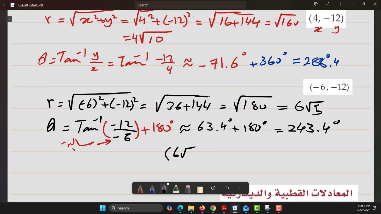 الصورة القطبية والصورة الديكارتية