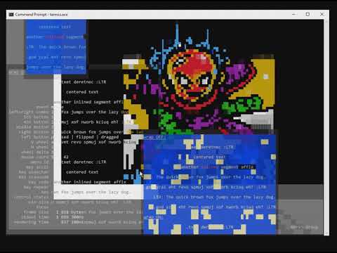 Text-based UI navigation, multiple objects at 60 fps