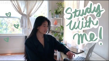 study with me LIVE pomodoro 4 hours (lofi/rain music, chatty breaks, morning studying)