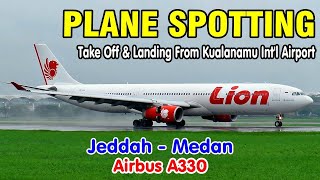 Mendarat Mulus Pesawat TERBESAR Lion Air Airbus A330 | Plane Spotting di Bandara Kualanamu Medan