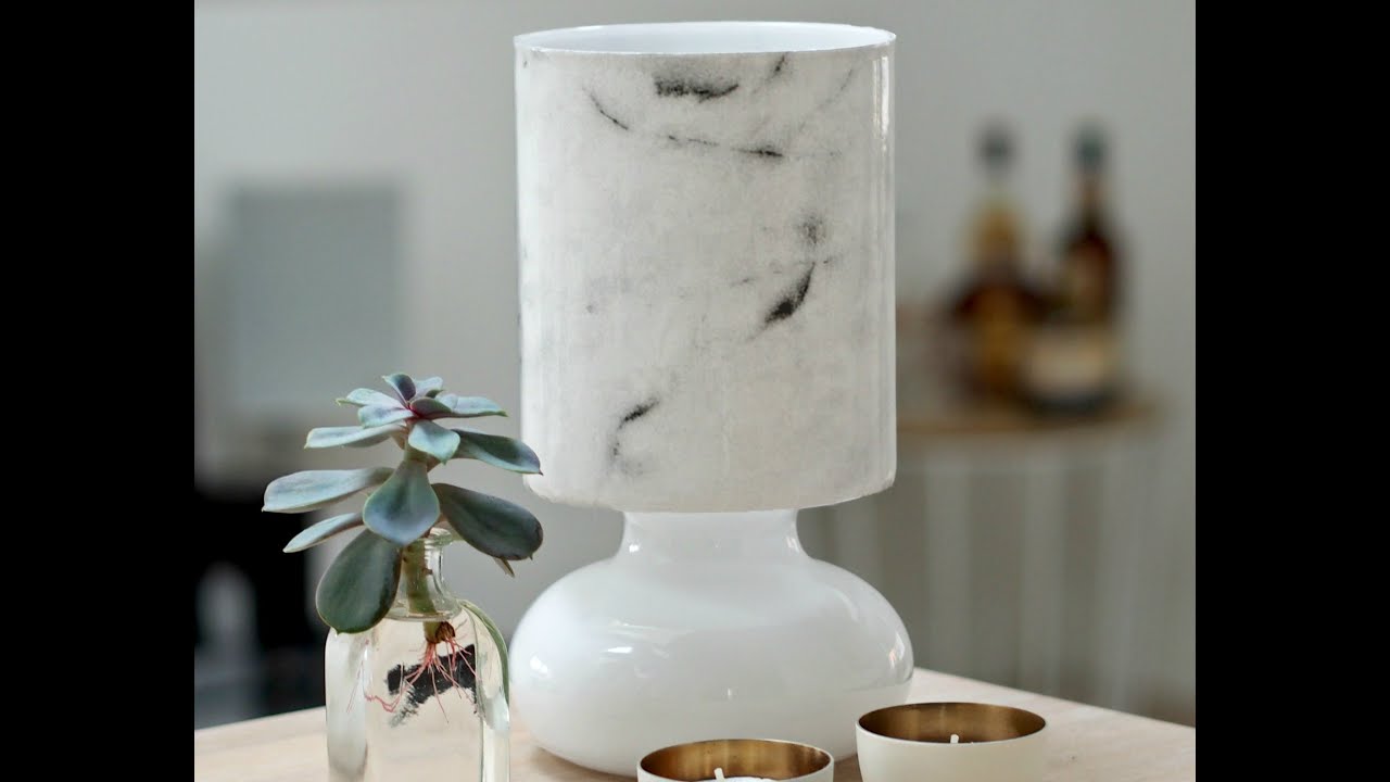 DIY Ikea hack! Marble lamp YouTube