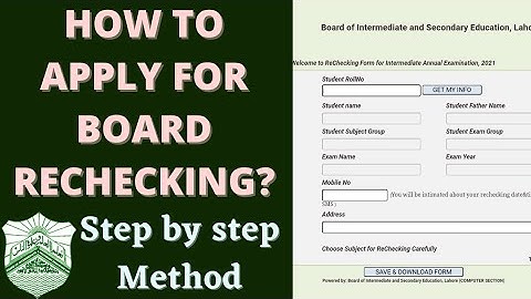 Rechecking Board Papers 2021 | How to Apply for Rechecking? Step by Step | Inter and Matric 2021