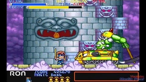 1990 Mega Twins (Arcade) Game Playthrough Retro game