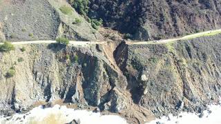Rat Creek Slide- Hwy 1, D5 Drone Video of Storm Damage- January 2021