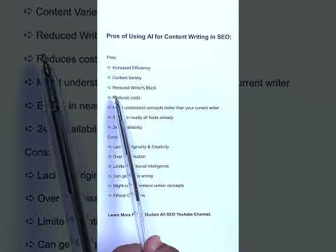 Pros Cons Of AI Content In SEO 