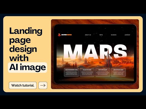 How I made this landing page design with AI images