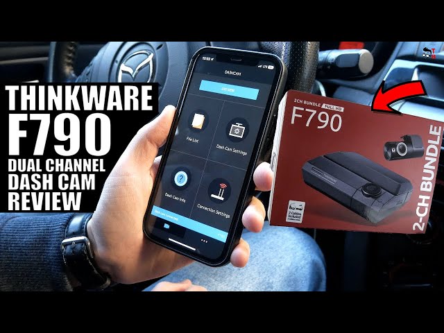 Thinkware F790 Dual Channel Dash Cam with Full HD 1080p, Front and Rear Cam, Wifi, GPS, Parking Mode, Night Vision (32GB)