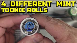 4 Mint Rolls Of Toonies From Canadian Mint