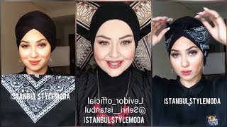 New Hijab Styles Tutorialşal Eşarp Bağlama Bandana Bone تعليم لفات الحجاب توربان أكثر من رائع