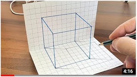 How to Draw a Wireframe Cube - 3D Trick Art on Graph Paper