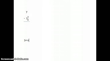 subtract mixed number from whole number