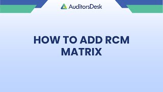 How to add RCM matrix