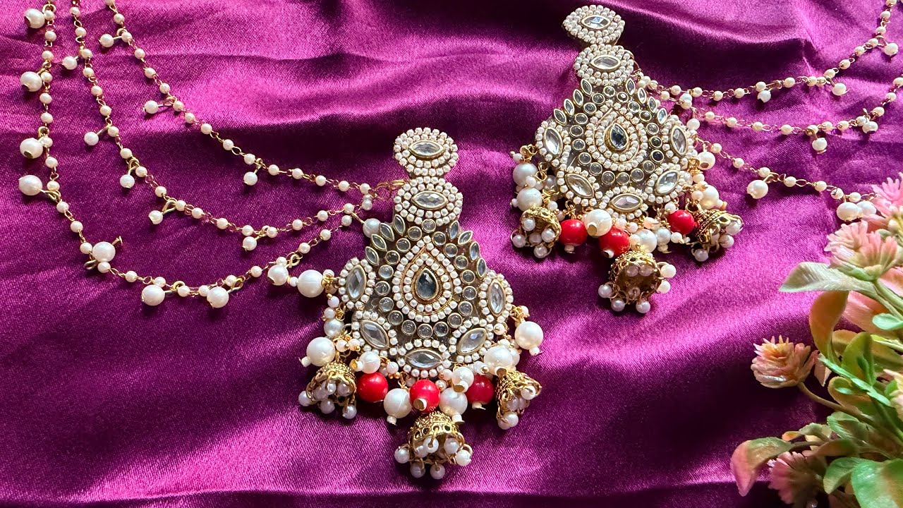 Kundan DIY Earrings 🌸 #earrings #diycrafts #creative #youtubevideos #viralvideo 