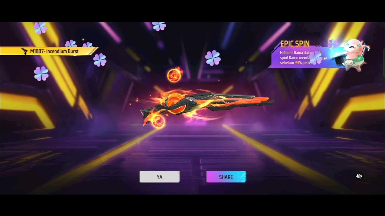 CARA SPIN SG2 METEOR M1887 INCENDIUM BURST LANGSUNG DAPAT 2 BATU HOKI😱