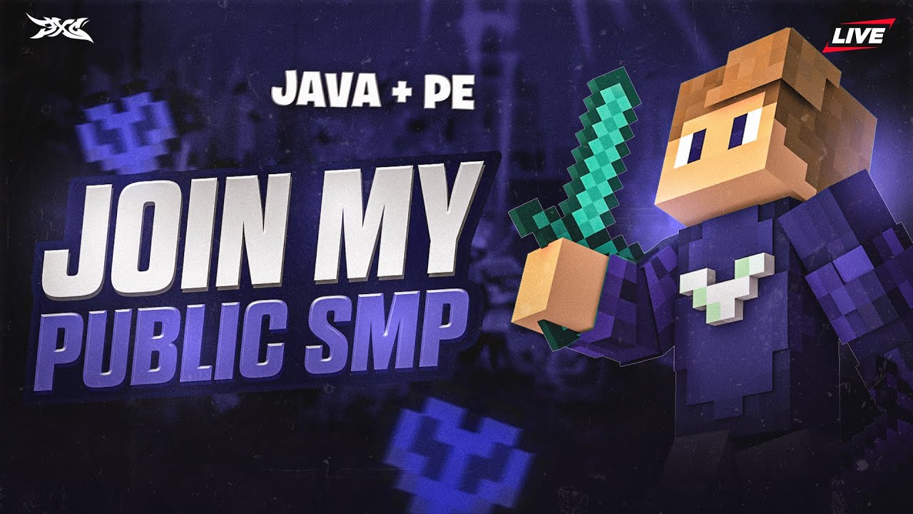PUBLIC Minecraft SMP | Minecraft SMP LIVE | Public Smp 24/7 | Java + Bedrock 