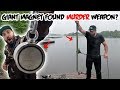 I USED A GIANT MAGNET TO FIND POSSIBLE MURDER WEAPON IN A DARK SCARY RIVER! (MAGNET FISHING)