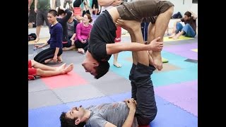 AcroYoga Tutorial: How to Back Bird Bow (Back Bow)