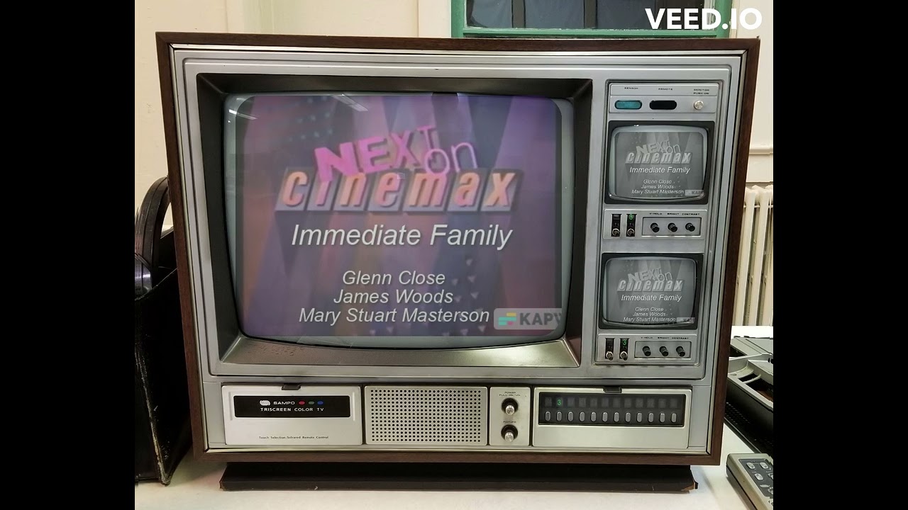 Next on Cinemax bumper on Sampo Tri-Screen Color TV Model #9519