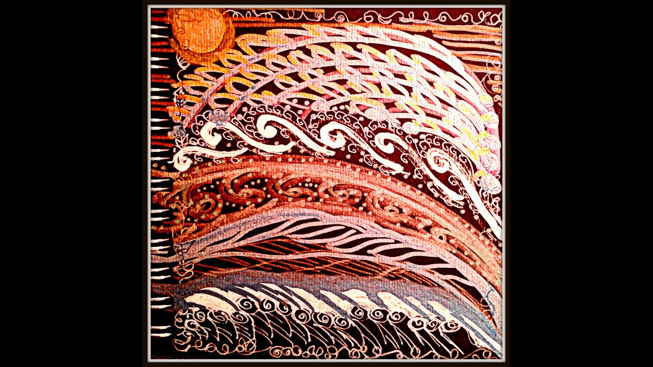 Art Journal Tutorials Zentangle Art on Black Chalk & Sakura Markers