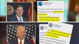 Twitter feud over arizona's covid-19 response