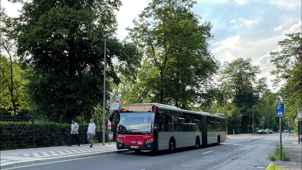 Rheinbahn Düsseldorf Linie 730 Mitfahrt von Unterrath Kirche bis Sportmeile Grafenberg