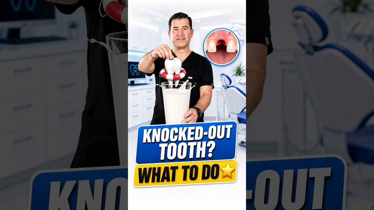 A tooth gets knocked out, what should you do? 🦷🚨  #dentist #themagicdentist