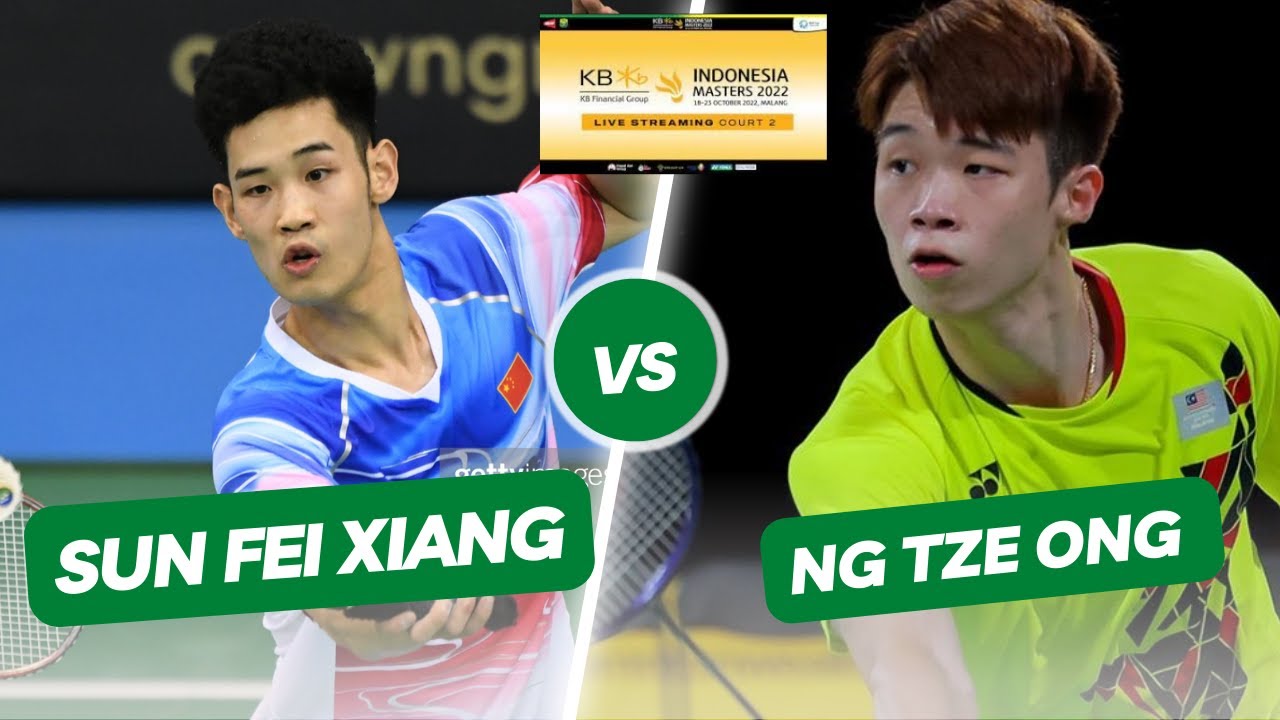 Ng Tze Yong vs Sun Fei Xiang Badminton KB FINANCIAL GROUP Indonesia Masters 2022 #nty #badminton