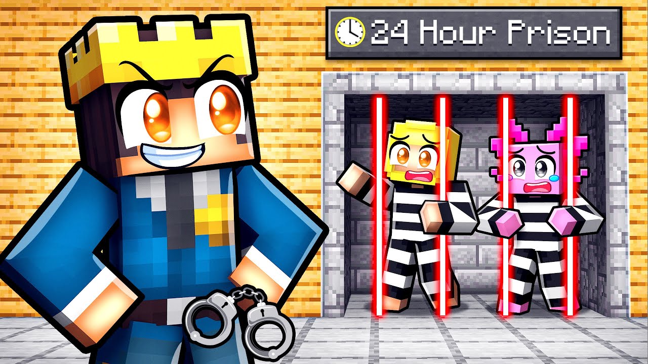 Locking Friends in a 24 HOUR PRISON in Minecraft!