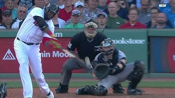 CWS@BOS: Papi lifts a two-run double to left