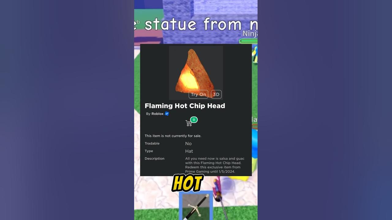 FREE ACCESSORY! HOW TO GET Flaming Hot Chip Head! (ROBLOX  PRIME  GAMING 2023) 