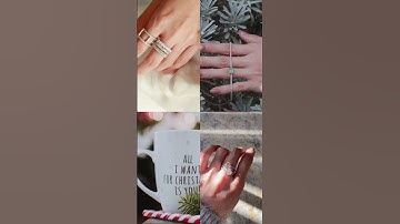 Emerald, pear shape, oval and stackable rings in sterling silver🥰 #shorts #rings #capcut #jewelry