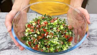 This Italian style tomato and cucumber salad will make your day!