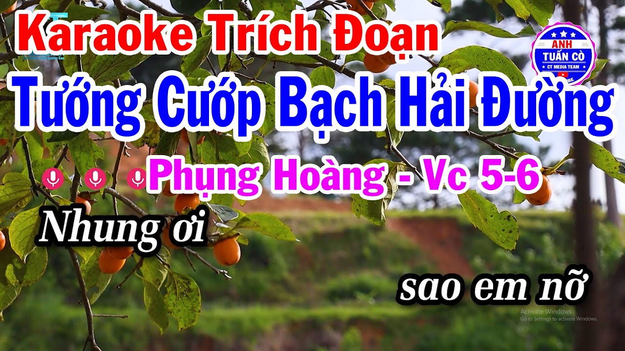 Karaoke Trích Đoạn Tướng Cướp Bạch Hải Đường Dây Kép - Phụng Hoàng 8 Câu Vọng Cổ Câu 5-6