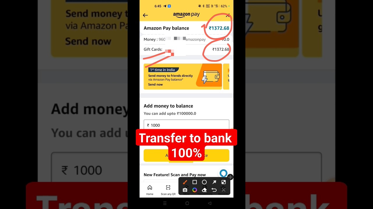 Amazon gift card to bank transfer 