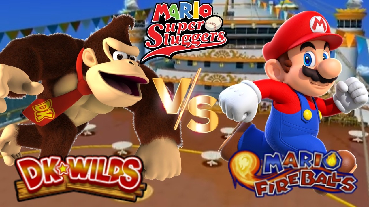 Super Mario Sluggers - Season 132 Game 9 DK vs Mario [Daisy Cruiser Day]