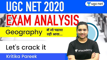 NTA UGC NET 2020 | Geography by Kritika Pareek | 12 Nov 2020 Geography Paper | Exam Analysis