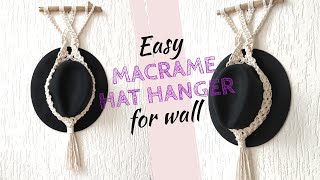 NEW Macrame Hat Hanger 🧢✨ Easy DIY Hat Holder for Your Wall!