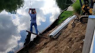Steel Sheeting Sea Wall Part 1