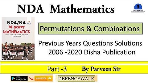NDA  MATH || P & C Questions Solution Part-3 || PYQ